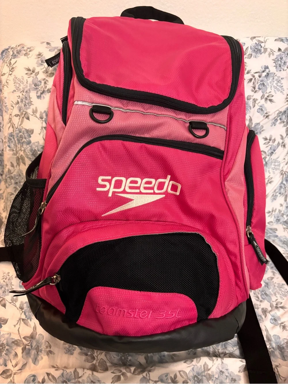 Speedo Hot Pink and Black Teamster Backpack